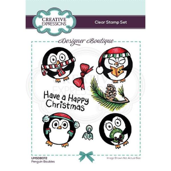 Creative Expressions Clear Stamps Penguin Baubles #072