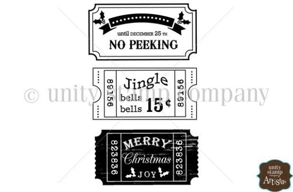 Unity Stamp Co Cling Stamp Ticket to Christmas