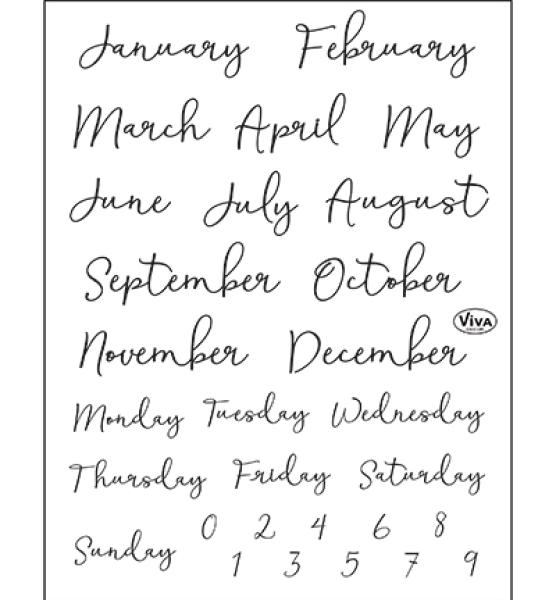 Viva Decor Stamp Bujo/Kalender Monate #207
