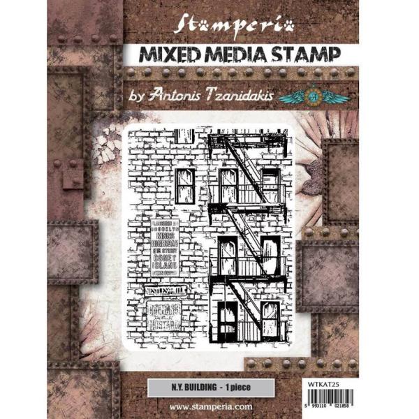 Stamperia Rubber Stamp New York Building WTKAT25