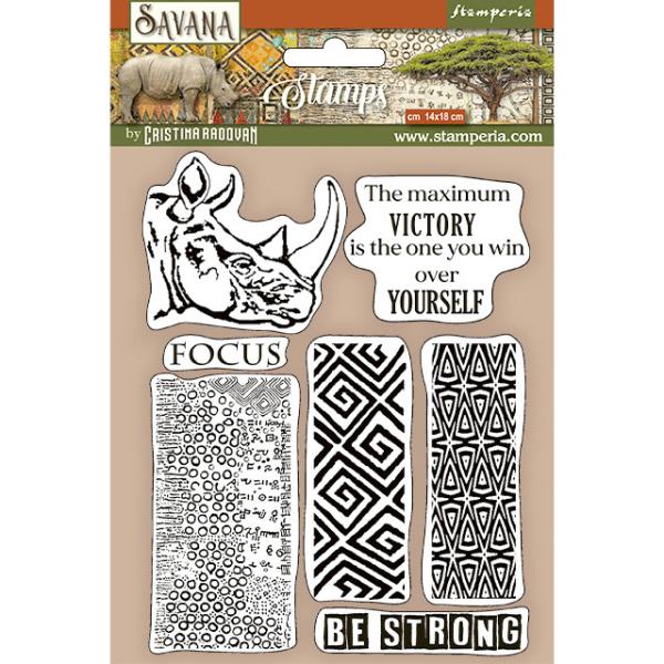 Stamperia Rubber Stamp Savana Grafiti WTKCC210