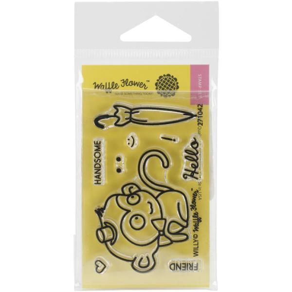 SALE Waffle Flower Crafts Clear Stamp Willy