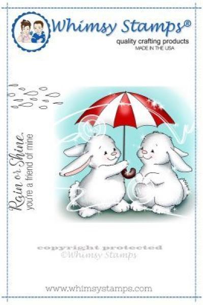 Whimsy Stamps Bunny Rainy Day