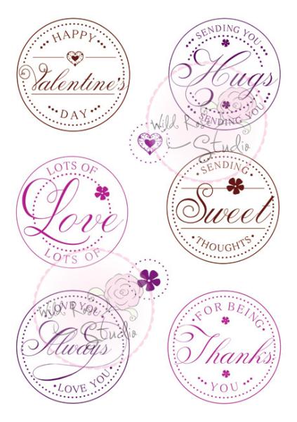 Wild Rose Studio Clear Stamp Set Love Circles