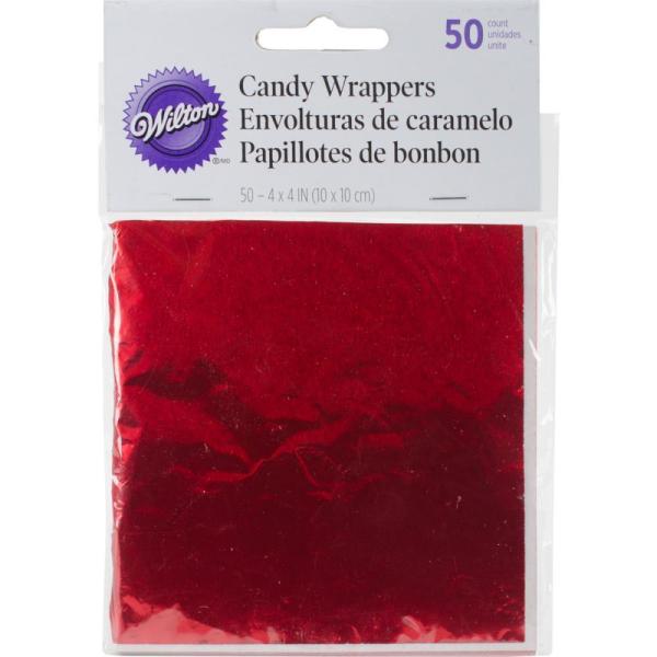 SALE Wilton Foil Candy Wrappers Red 50Pkg #W1198