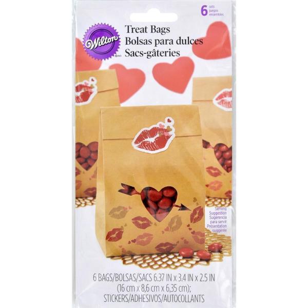 SALE Wilton Paper Bag Kit Hearts Kraft #W9806
