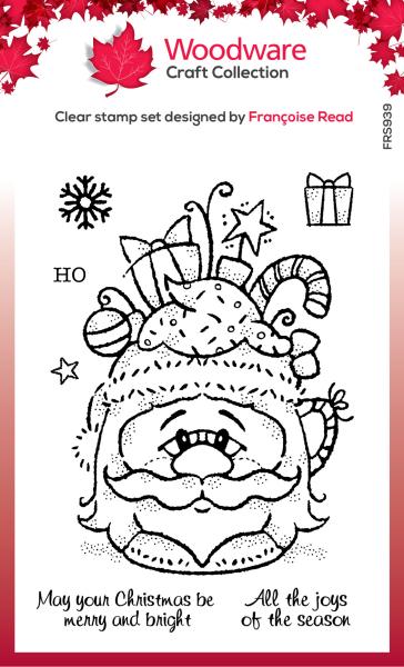 Woodware Clear Magic Stamp Santa Cup FRS939