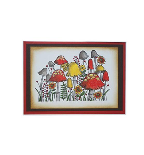 Woodware Clear Magic Stamp Toadstool Clump JGS553