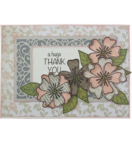 Woodware Clear Stamp Bold Blooms Amanda JGS591