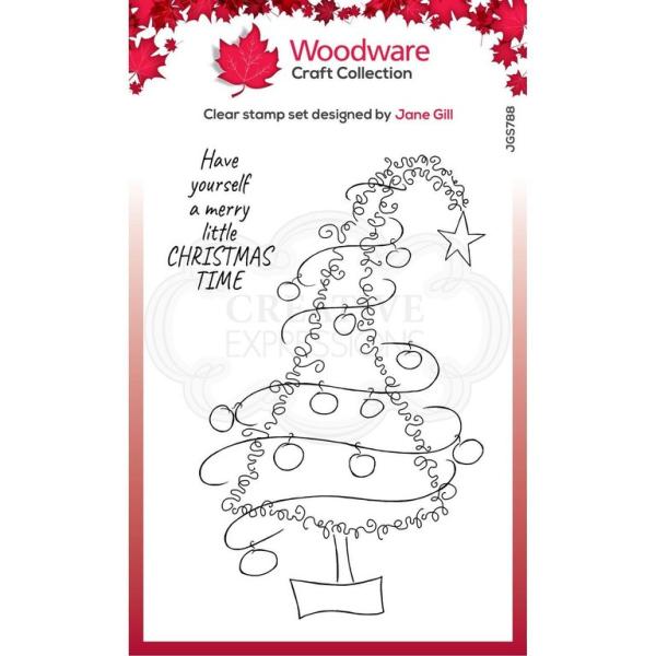 Woodware Clear Stamp Set Tall Christmas Tree JGS788