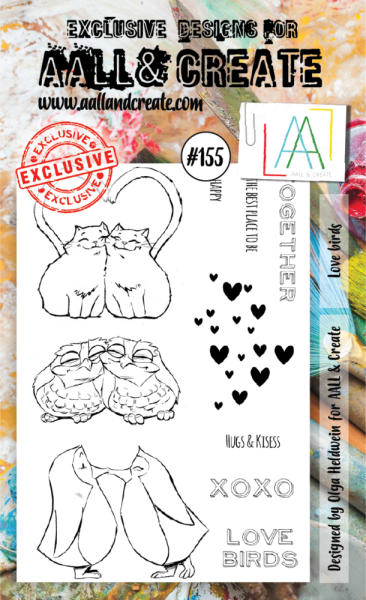 AALL & Create Clear Stamp A6 Set #155 Love Birds