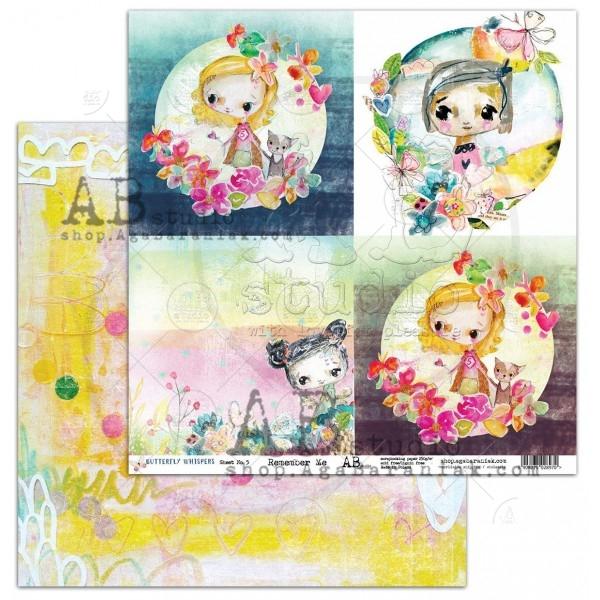 AB Studio 12x12 Paper Pad Butterfly Whispers