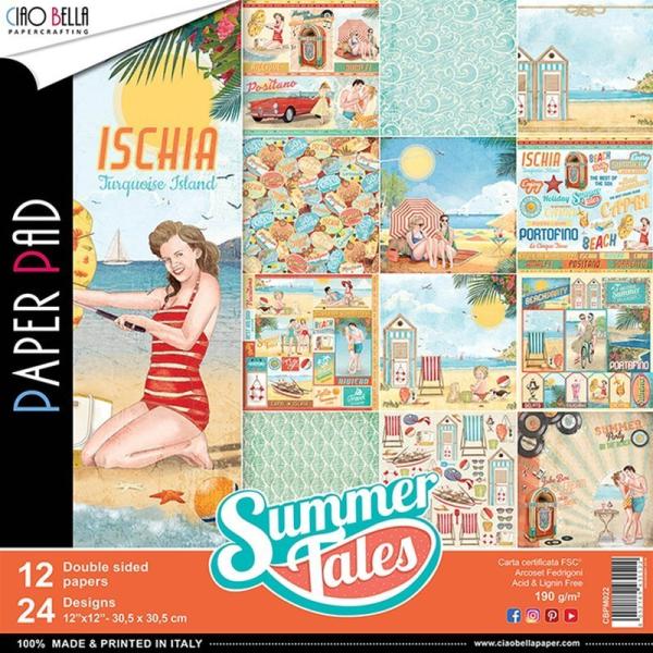 SALE Ciao Bella 12x12 Paper Pad Summer Tale #CBPM022