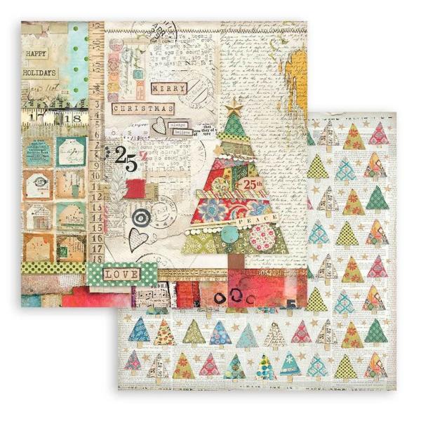 Stamperia 12x12 Paper Pad Christmas Patchwork #SBBL91