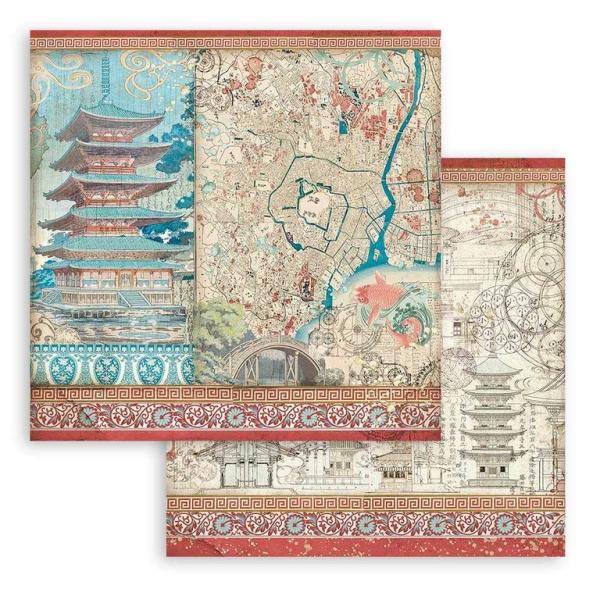 Stamperia 12x12 Paper Pad Sir Vagabond in Japan #SBBL95