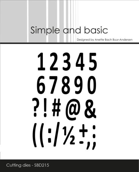 Simple and Basic Mini Numbers Cutting Dies SBD215