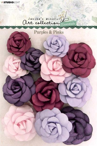 Studio Light Purples & Pinks Essentials Paper Flowers #03