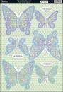 Kanban Die-Cut Punch-Out Spring Butterflies Aqua #9476