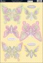 SALE Kanban Die-Cut Punch-Out Spring Butterflies Lemon #9477