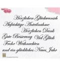 Nellie Snellen Clear Stamps German Sentiments #CSFT004