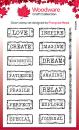 Woodware Clear Magic Stamp Junk Labels FRS996