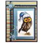 Preview: Stampendous Cling Stamp - Santa Hut Owl