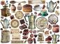 Preview: DFLDC87 Stamperia Coffee and Chocolate Die Cuts Assorted