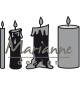 Preview: Marianne Design Craftables Candle (Kerzen) Set CR1426