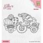 Preview: NCCS043 Nellie Snellen Clear Stamp Easter Gnom on Tractor