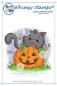 Preview: Whimsy Rubber Stamp Kitty 'n Pumpkin