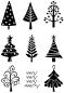 Preview: Woodware Clear Stamp Mini Trees JGS611