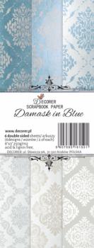 #D2 Decorer Slim Paper Pad Damask in Blue