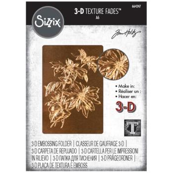 3D Texture Fades Embossing Folder Poinsettia #664247