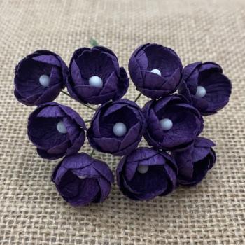 50 Purple Mulberry Paper Buttercups #550