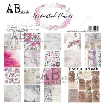 A.B Studio Paper Pad 12x12 Enchanted Flowers
