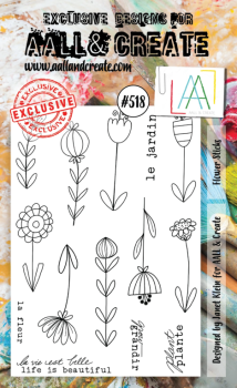 AALL & Create Clear Stamps A6 Set #518 Flower Sticks