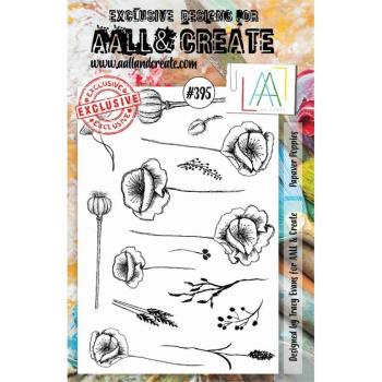 AALL & Create Clear Stamps Set #395 Papaver Poppies