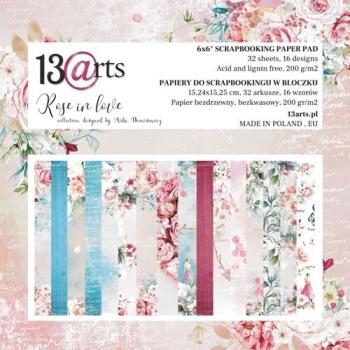 13@rts 6x6 Paper Pad Rose in Love