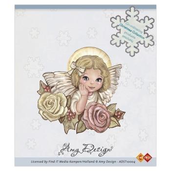 Amy Design Clearstamp Angel with Roses