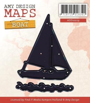 Amy Design Maps Collection Boat Die