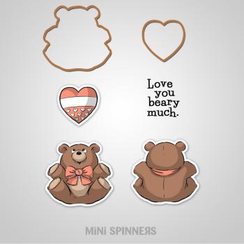Art Impressions Mini Spinners Stamp & Die Set Bear
