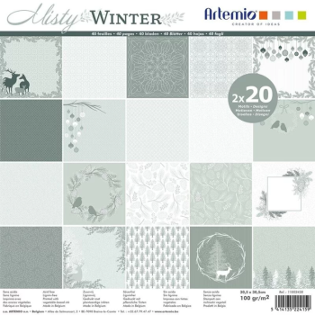 Artemio 12x12 Inch Paper Pack Misty Winter