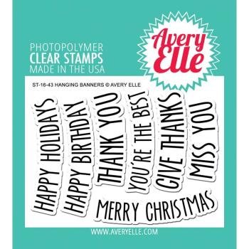 Avery Elle Clear Stamp Set  Hanging Banners