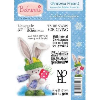 Bebunni Christmas A6 Unmounted Rubber Stamp - Christmas Present