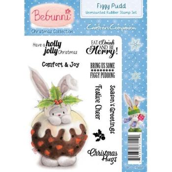 Bebunni Christmas A6 Unmounted Rubber Stamp - Figgy Pudd