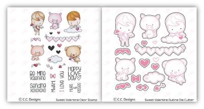 C.C Designs Stamp/Dies Set Sweet Valentine