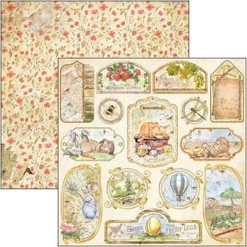 Ciao Bella 12x12 Paper Sheet Aesop’s Fables Tags & Frames CBSS159