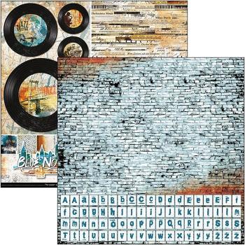Ciao Bella 12x12 Patterns Pad Blue Note #CBT043