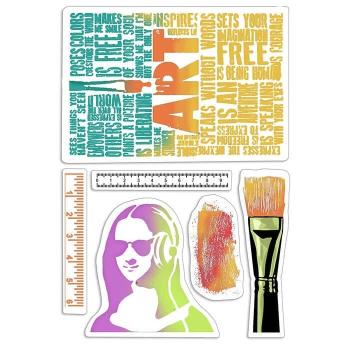 CB Bad Girls Clear Stamp Art Rulers PSB6015