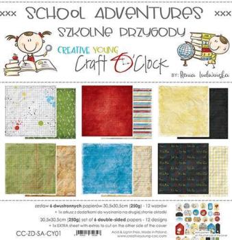 Craft O Clock 12x12 Paper Pad School Adventure